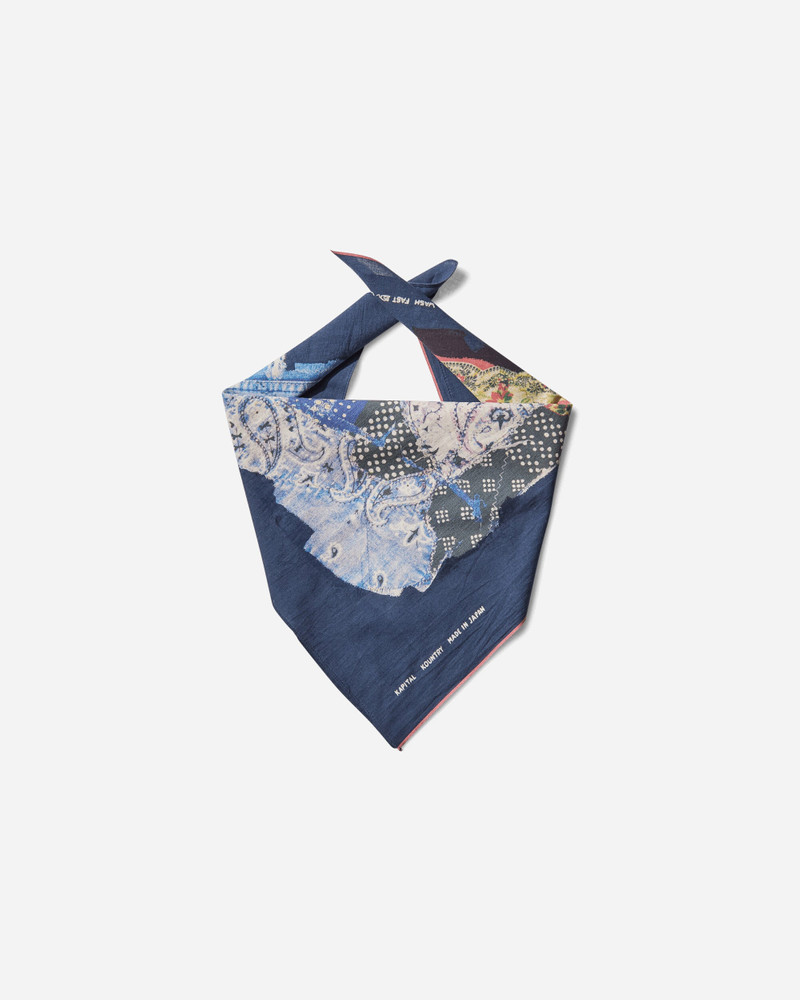 Kapital Fastcolor Selvedge Bandana (Bandanna Boro) Navy outlook