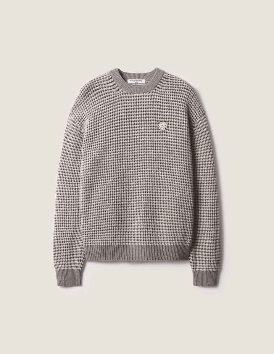 FOX HEAD WAFFLE STITCH COMFORT JUMPER - 1