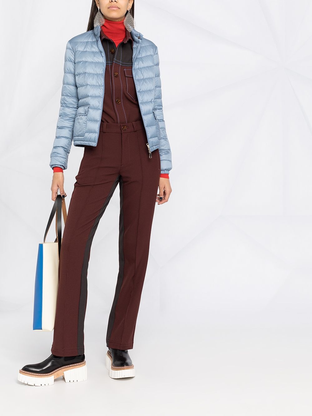 cropped quilted zipped jacket - 2