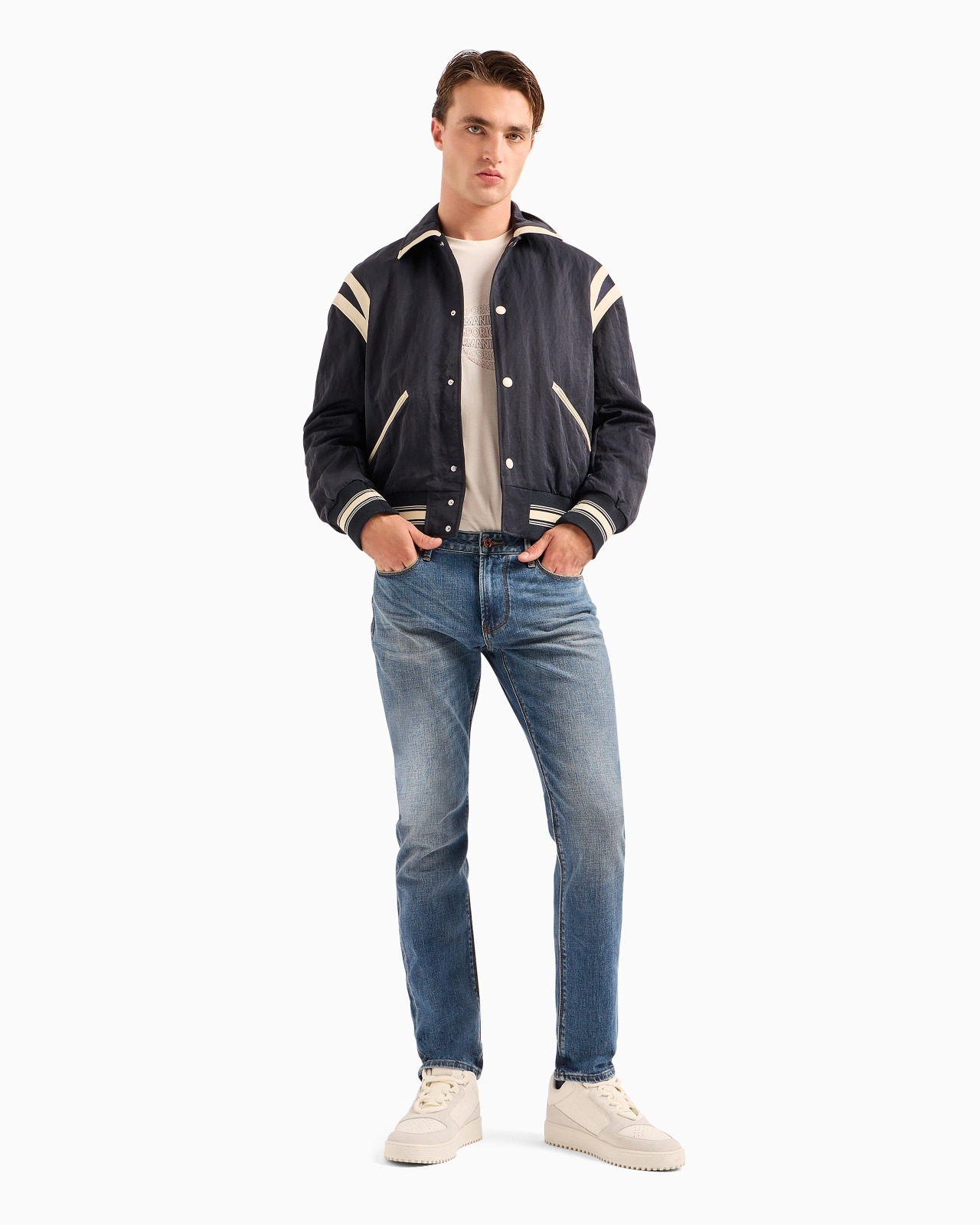 J06 slim-fit, bleached-effect comfort-denim jeans - 4