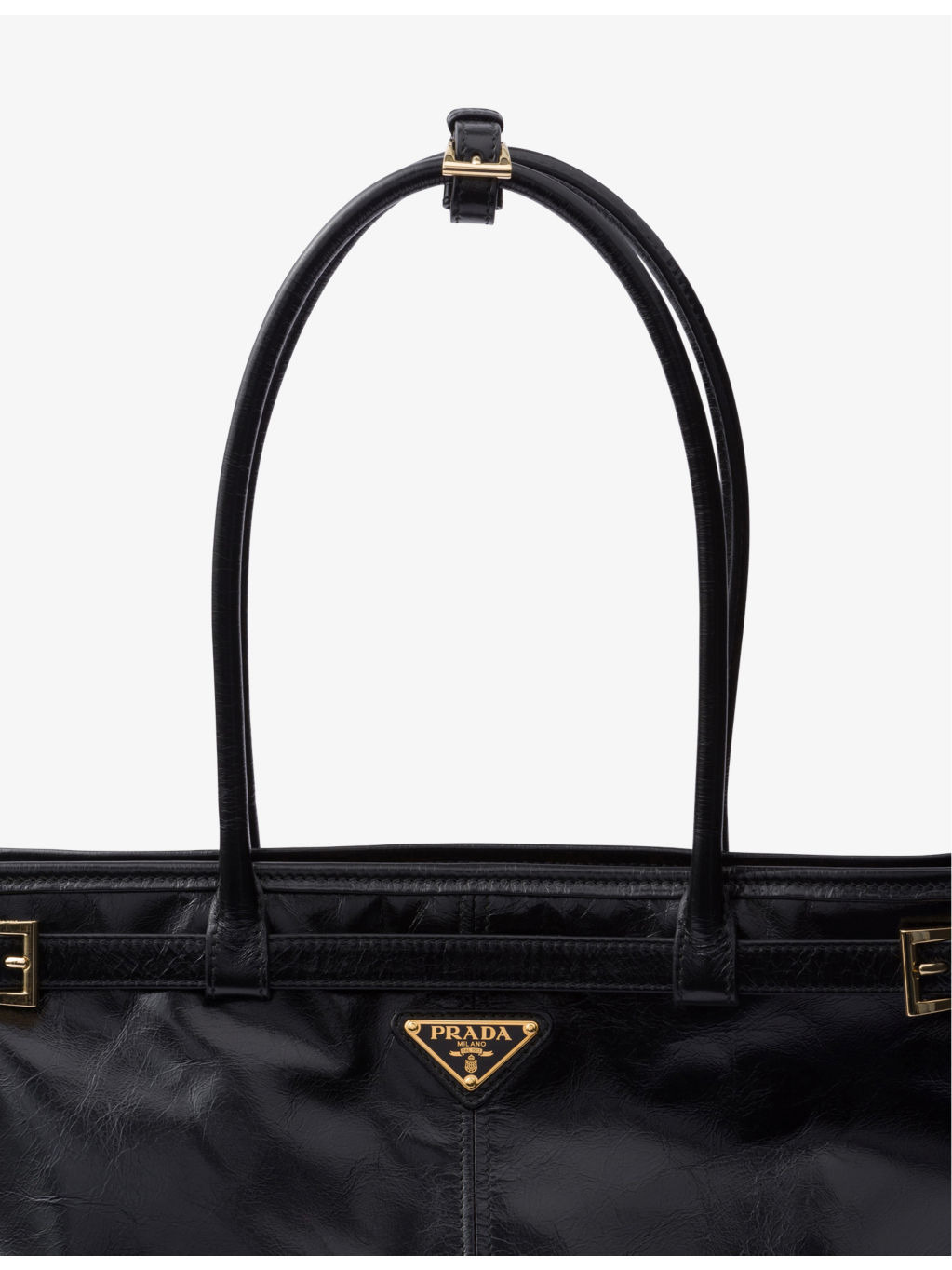 Brand-plaque large leather shoulder bag - 6