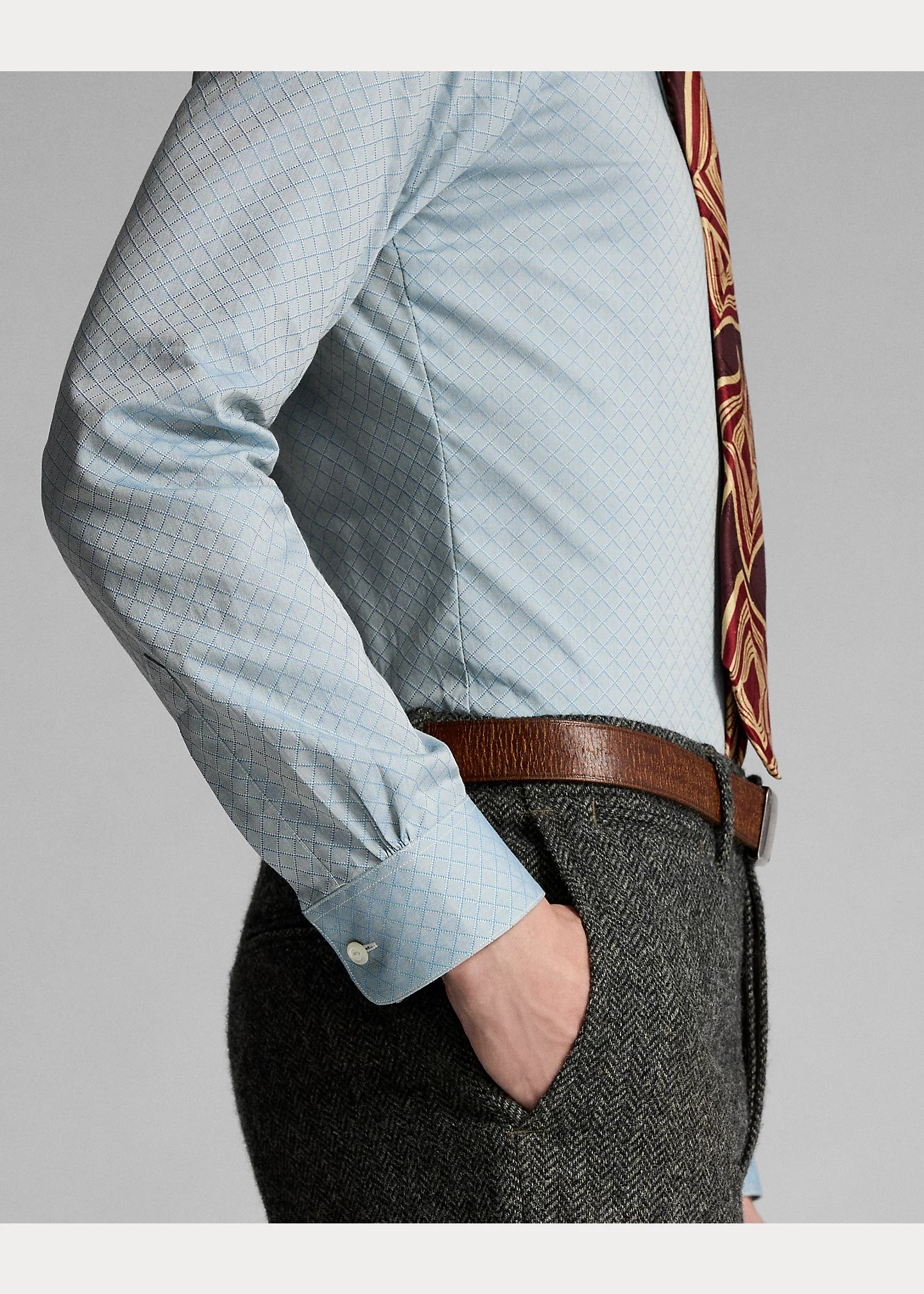 Slim Fit Checked Dobby Shirt - 5