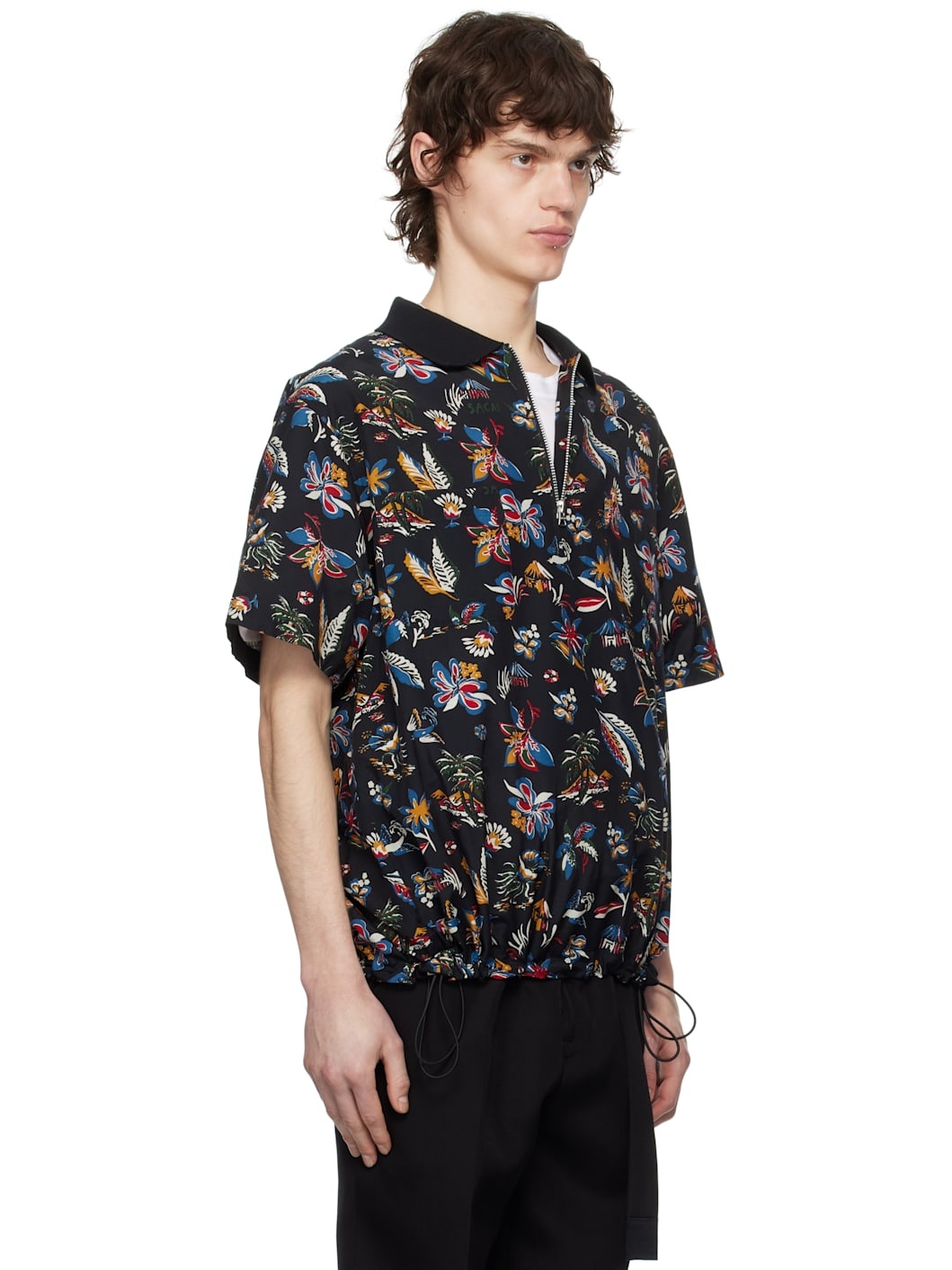 Multicolor Tropical Print Polo - 2