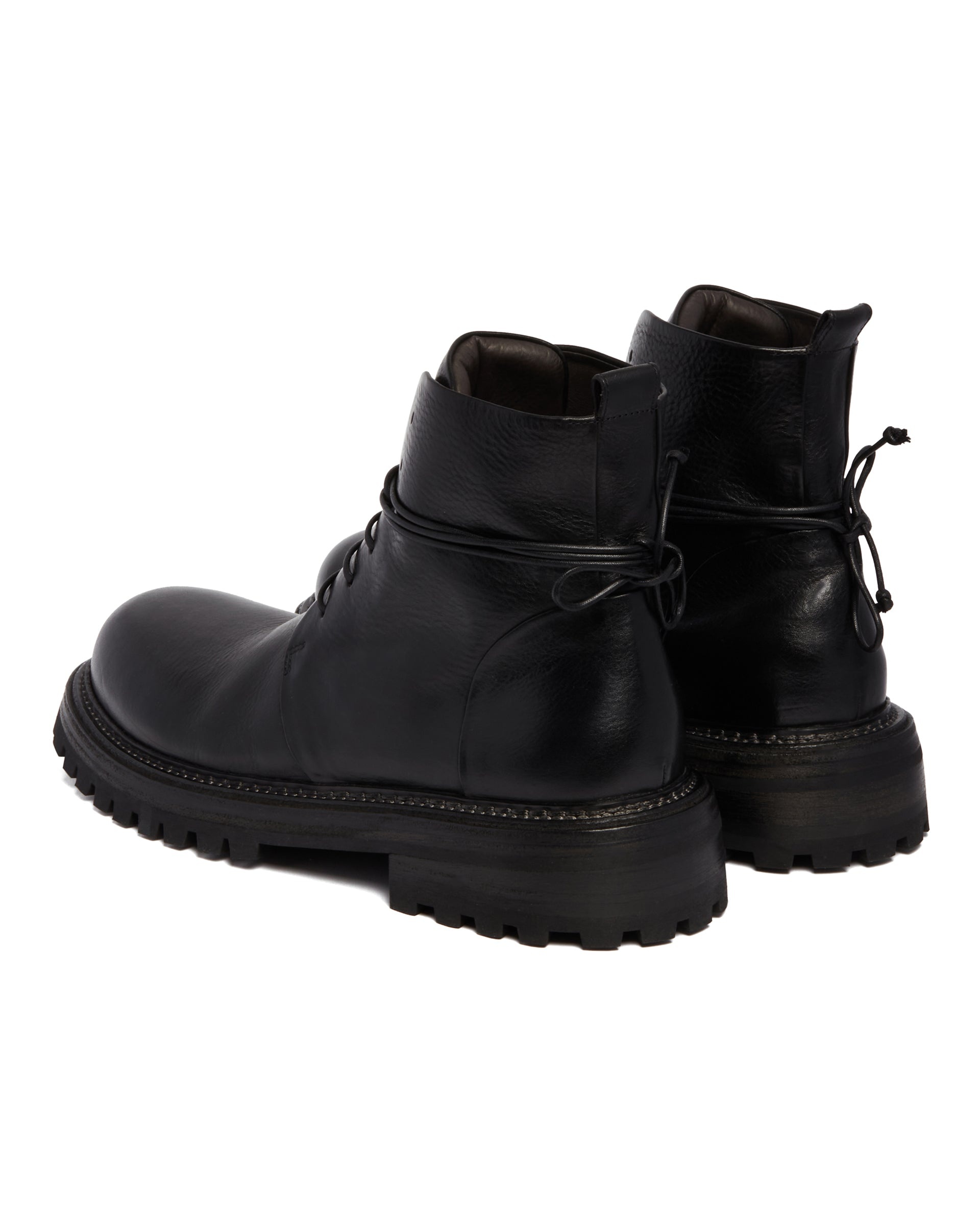 Black Leather Ankle Boots - 5