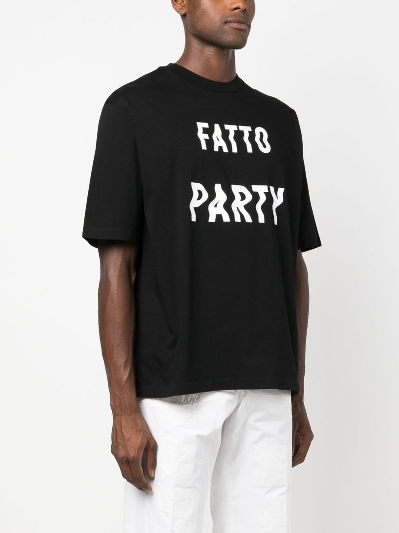 text-print cotton T-shirt 3