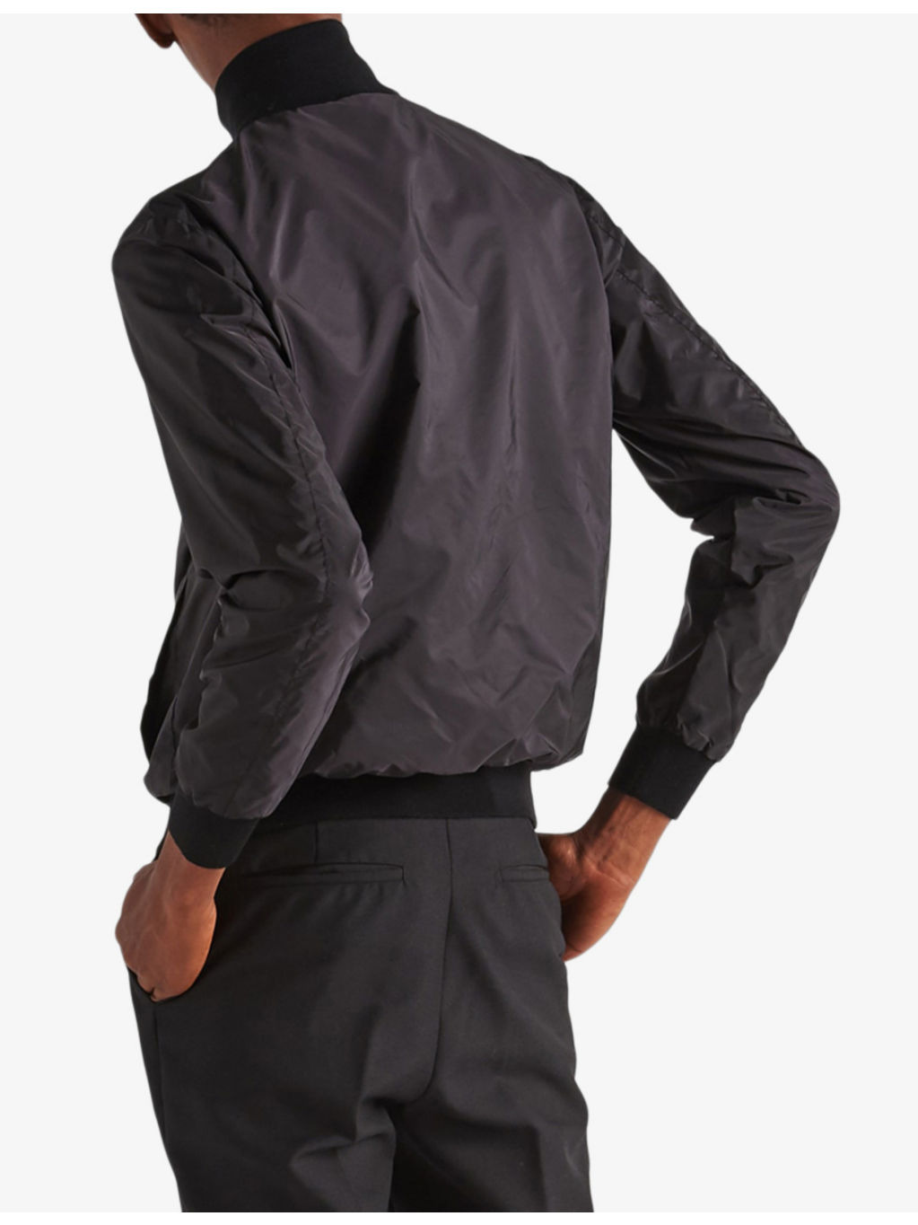 Reversible brand-plaque wool and nylon jacket - 4