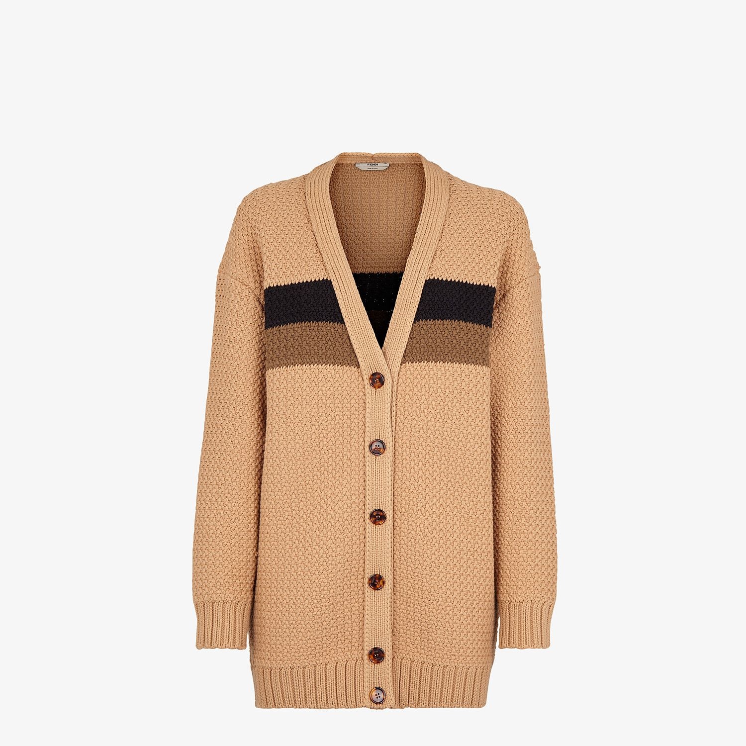 Beige cotton cardigan - 1