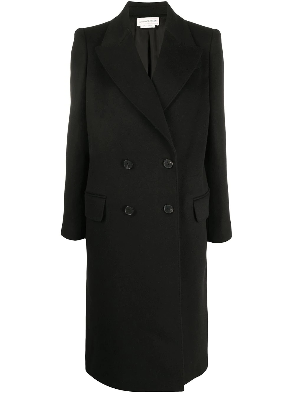 cashmere-wool blend double breasted tailored coat - 1