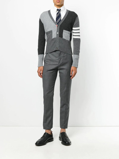 Thom Browne fitted waist v-neck cardigan outlook