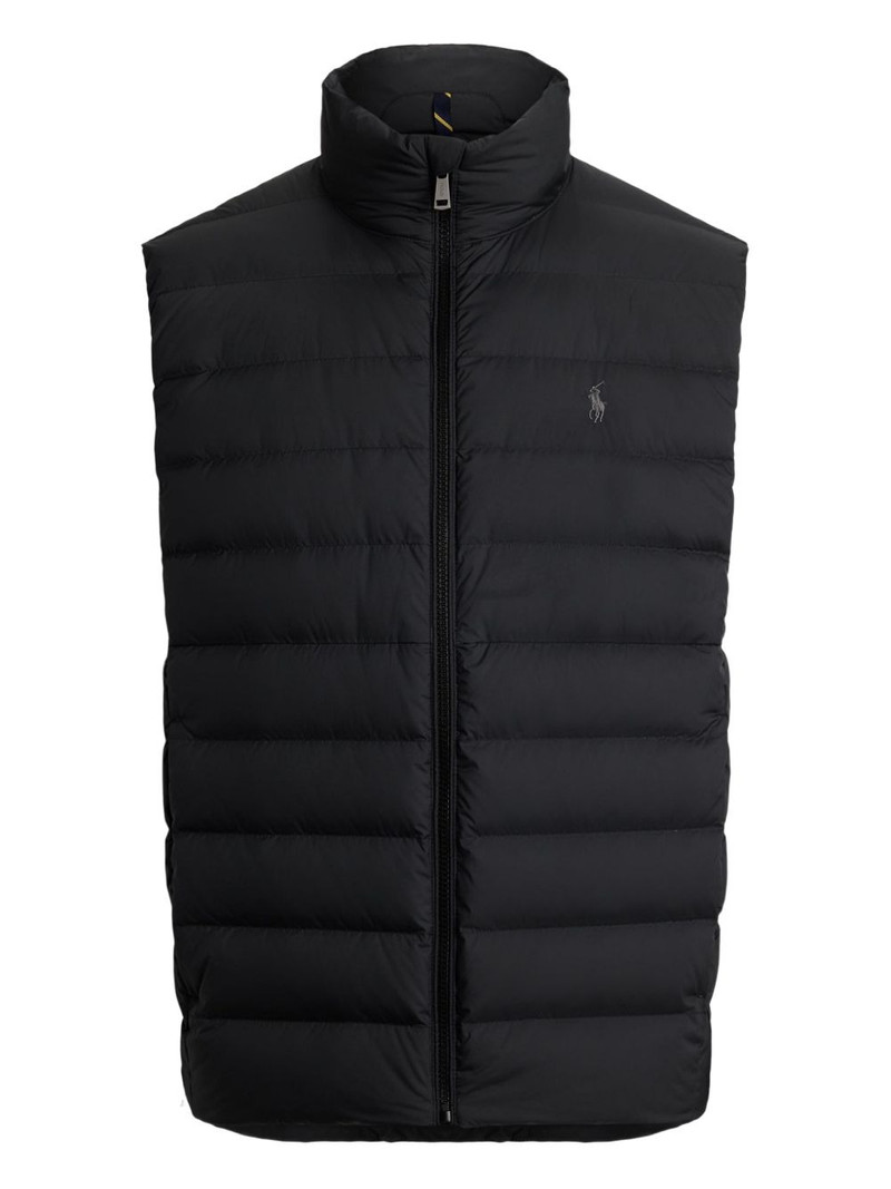 embroidered-logo quilted gilet 1