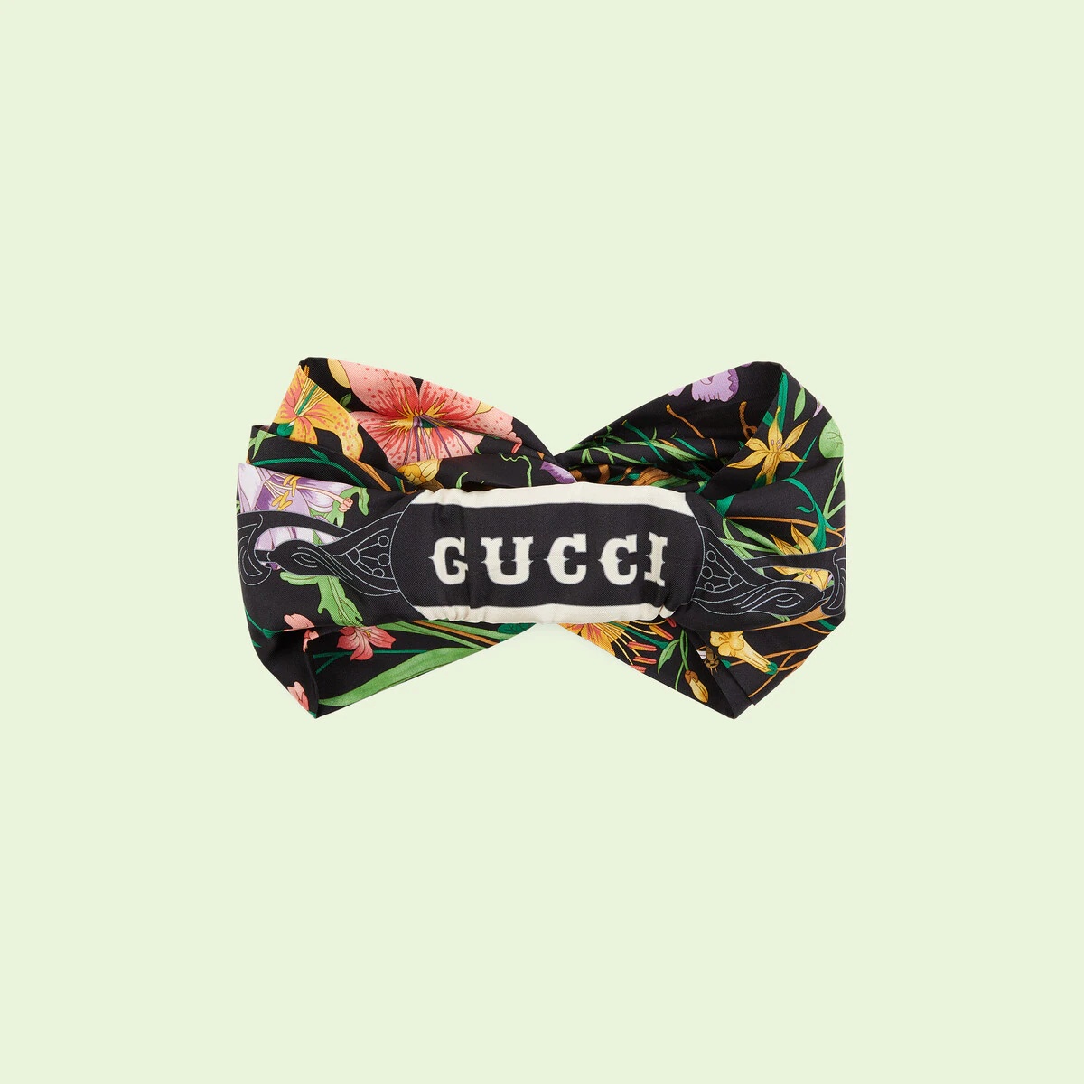 Flora print silk headband - 4
