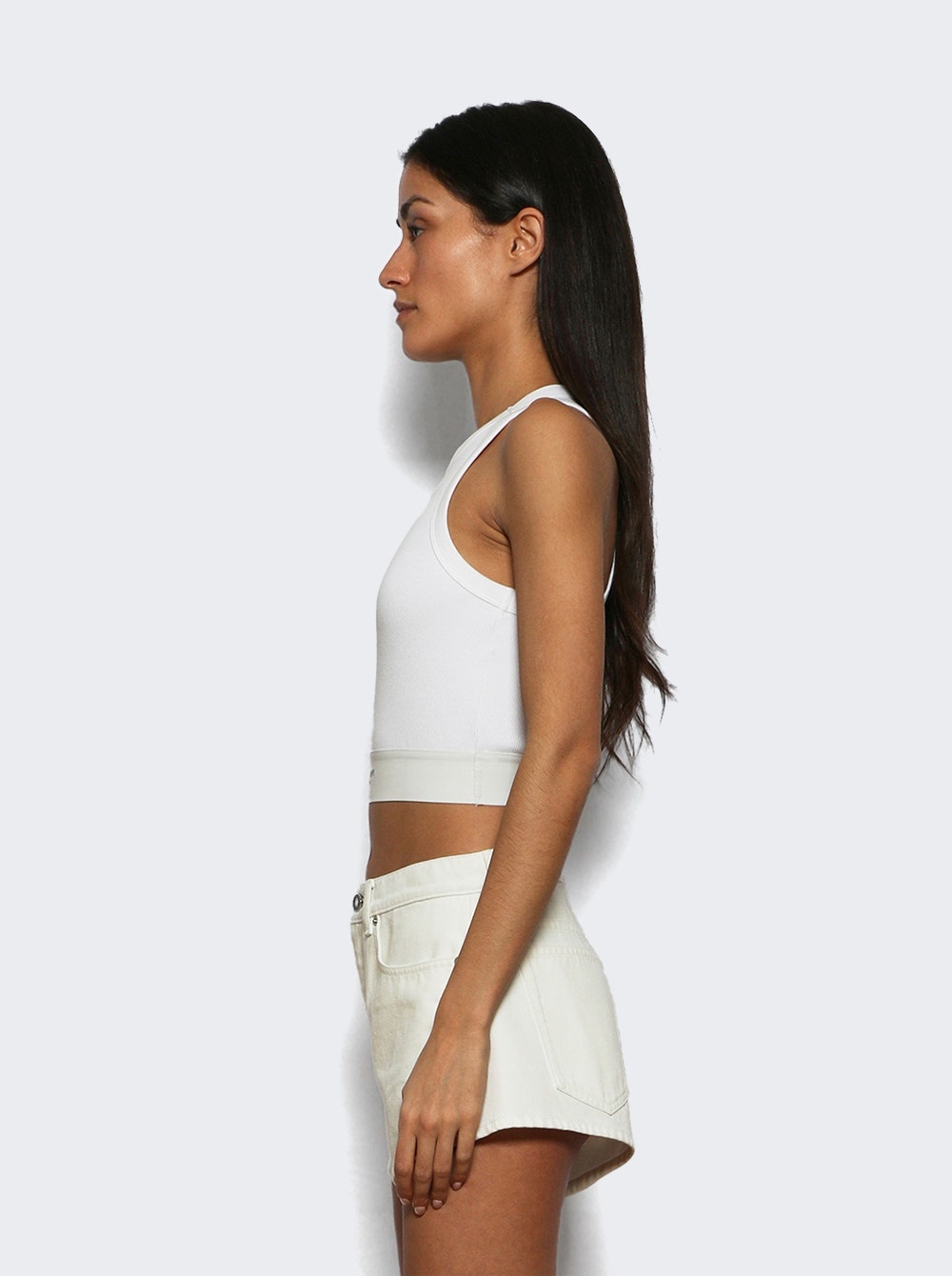 Cropped Tank Top White - 3