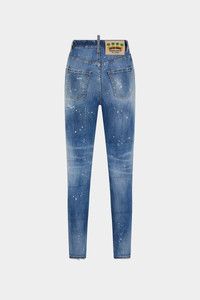 ディースクエアード Medium waist twiggy jean DSQUARED2 Jeans Blue Mid Waist Cropped Twiggy Denim Trouser