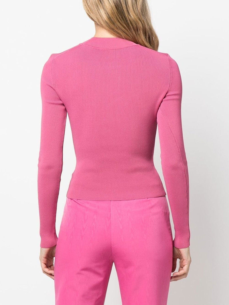 ribbed-knit cut-out jumper 4