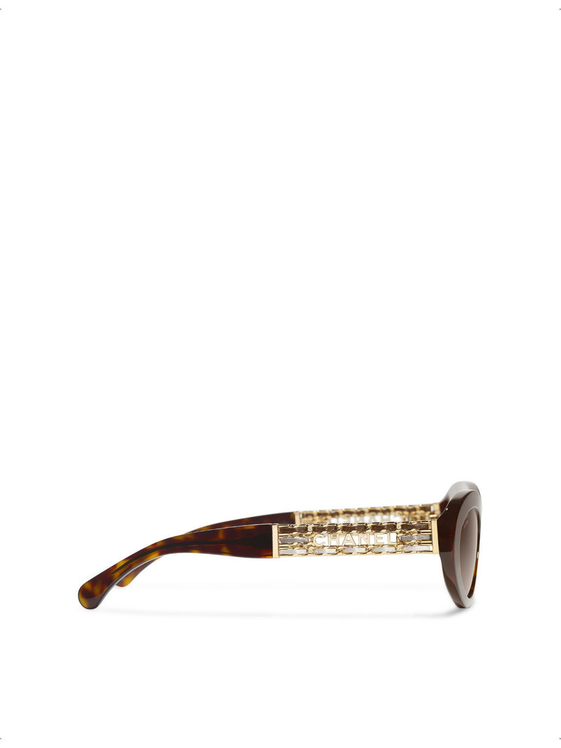CHANEL CH5538Q Cat-Eye Acetate Sunglasses outlook
