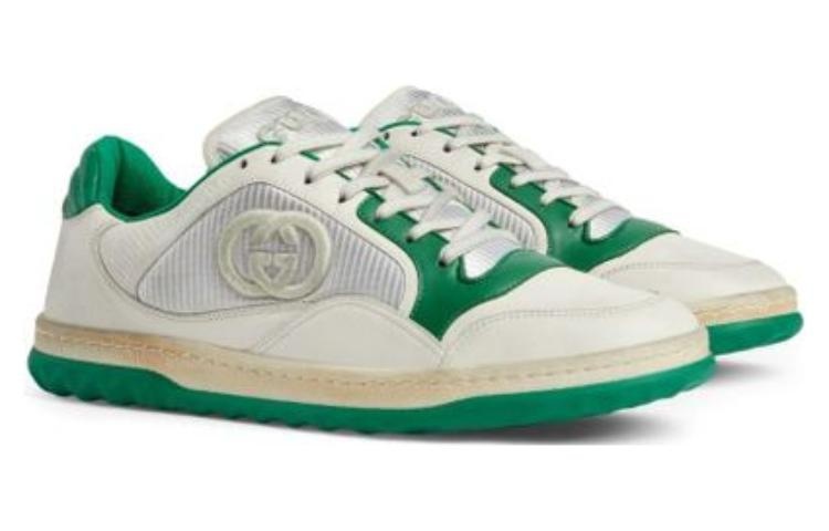 Gucci Mac80 Embroidered Sneakers 'White Green' 749896-AAB79-9148 - 3