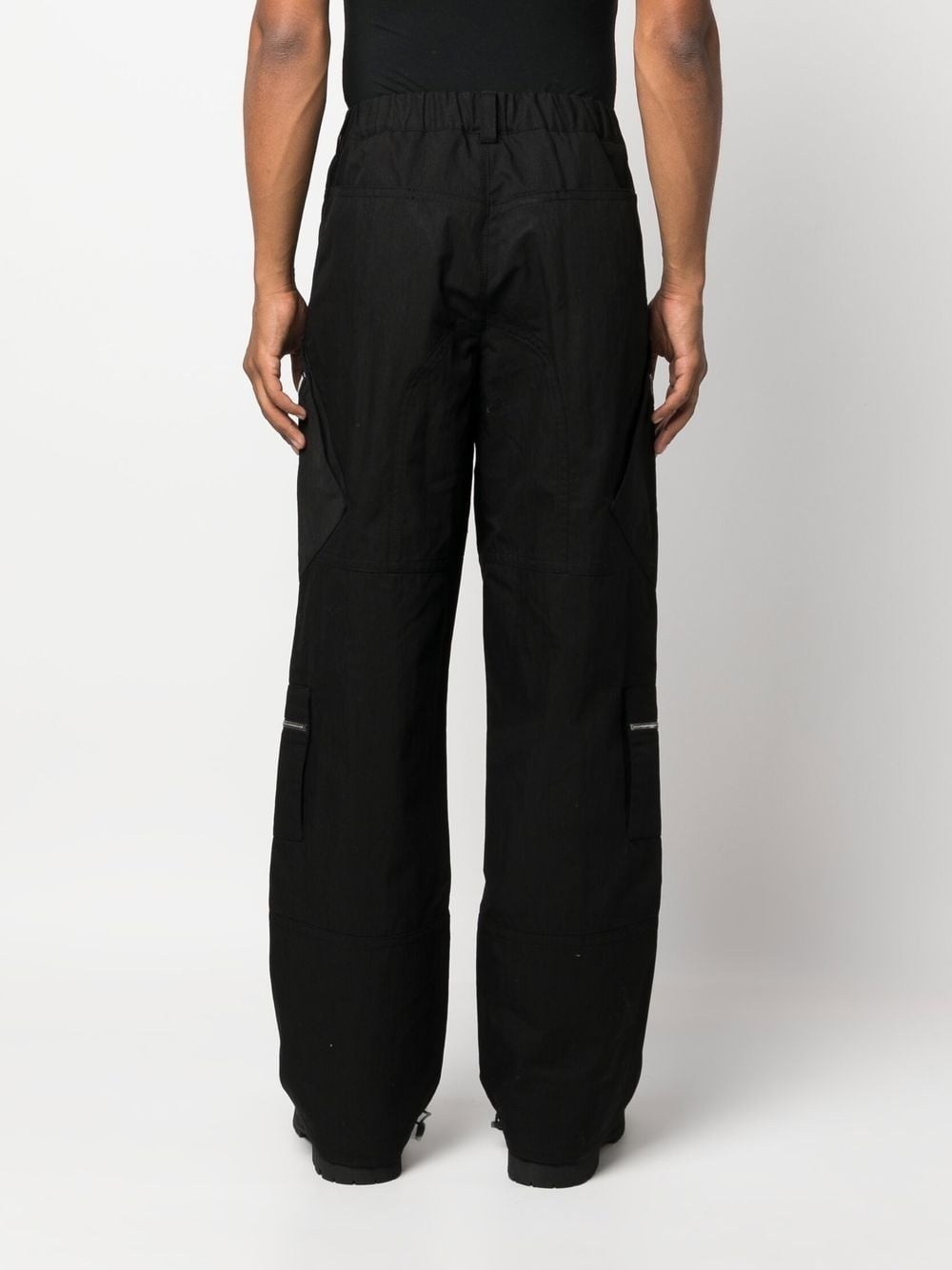 multiple-pocket straight-leg trousers - 4