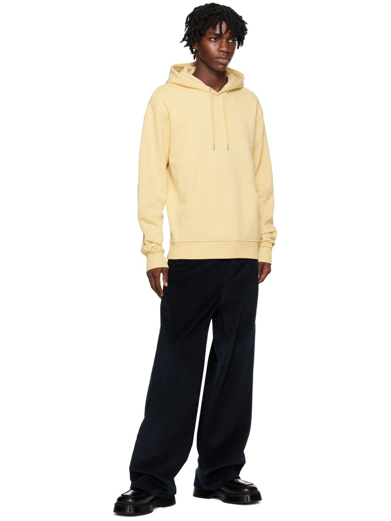 AMI Paris Yellow Ami de Cœur Hoodie outlook