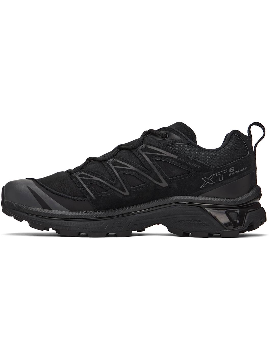 Black XT-6 Expanse Leather Sneakers - 3