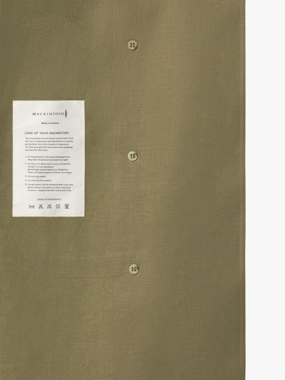MORNA KHAKI BONDED COTTON TRENCH COAT - 6