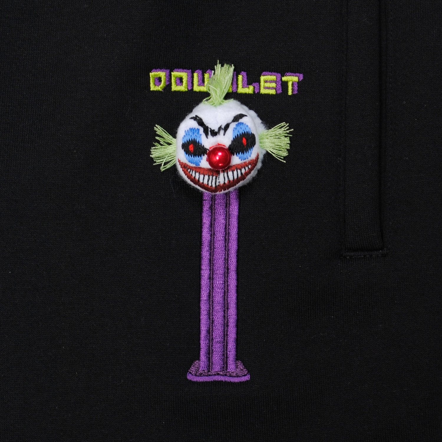 PUPPET EMBROIDERY SWEAT PANTS / BLK - 3