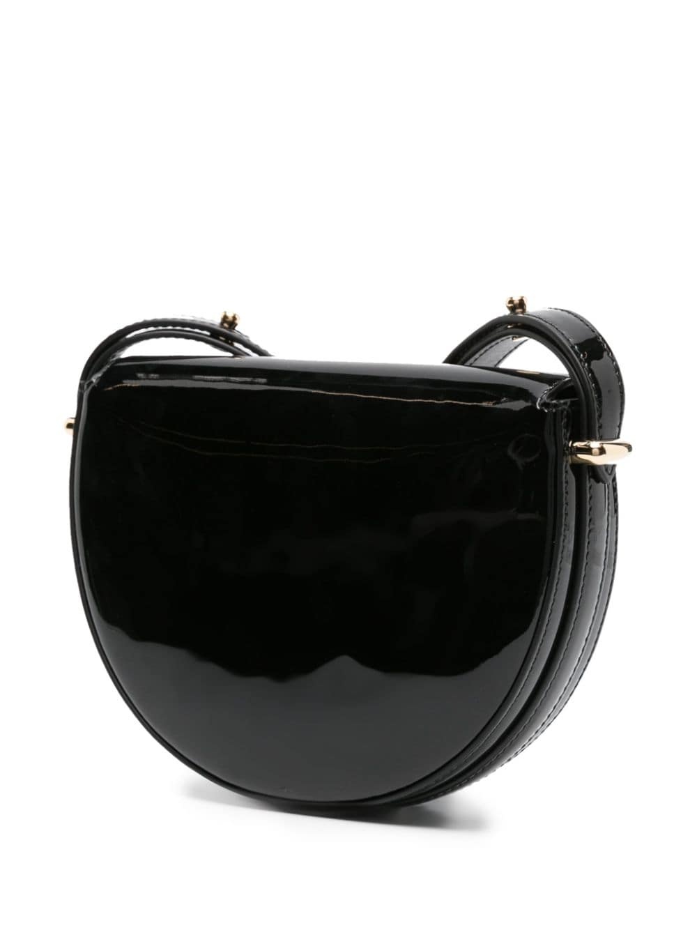 triangle-logo patent leather shoulder bag - 3