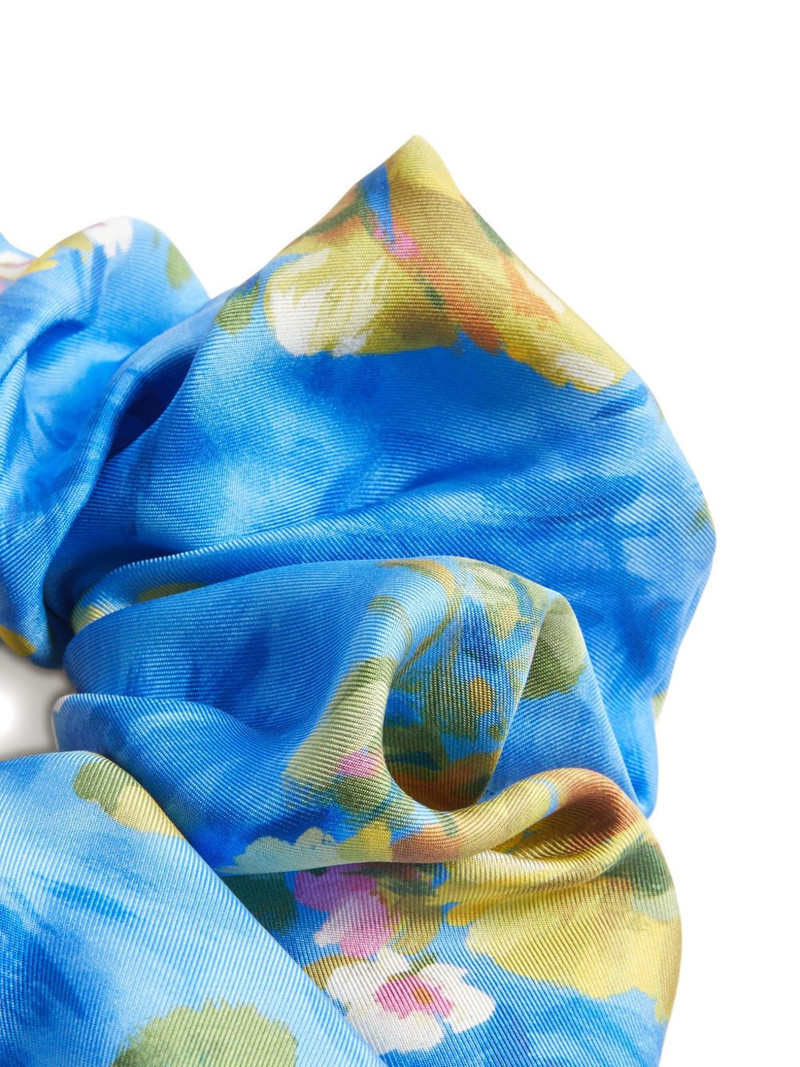 La DoubleJ Giga floral silk scrunchie outlook