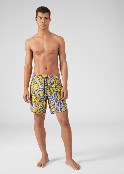 VERSACE Gold Barocco Print Swim Trunks outlook