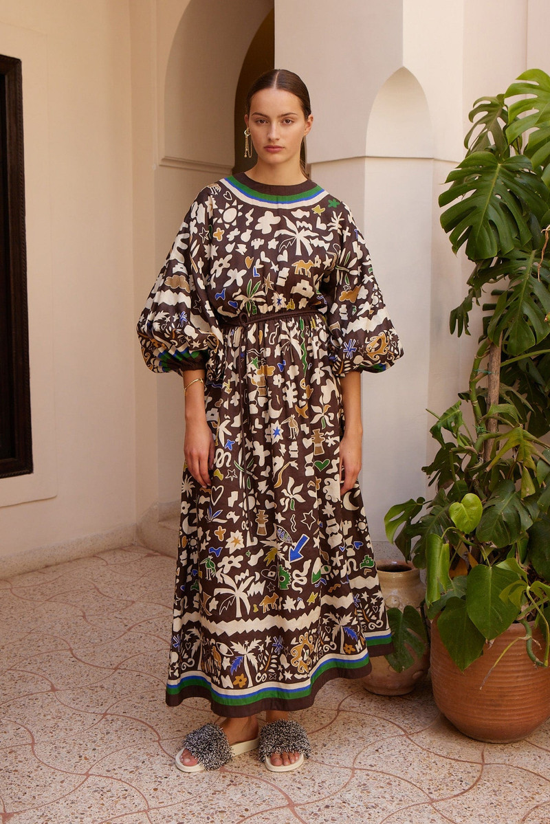 ALÉMAIS Maroc Midi Dress outlook