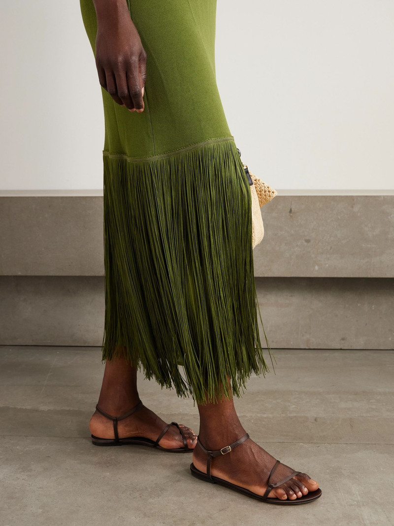Emme Parsons Loop satin sandals Chocolate outlook
