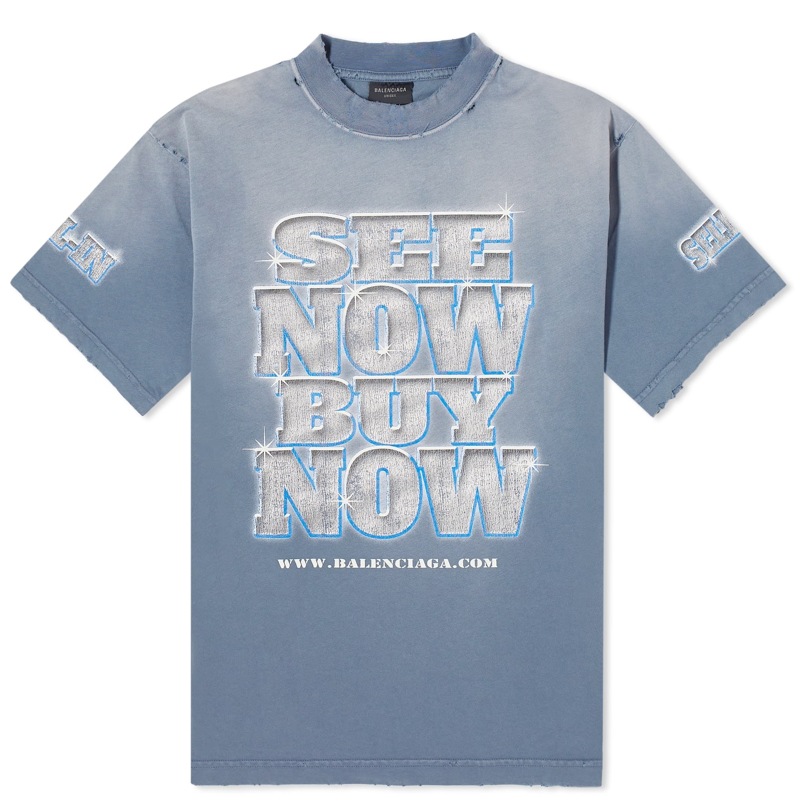 新品balenciaga see now buy now Tシャツ　サイズ L BALENCIAGA Balenciaga See Now Buy Now T-Shirt | endclothing