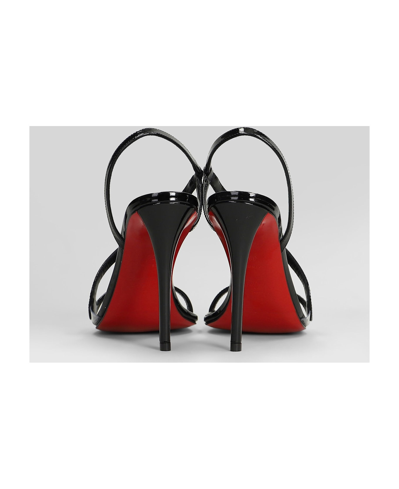 Rosa Z 100 Sandals In Black Patent Leather - 4