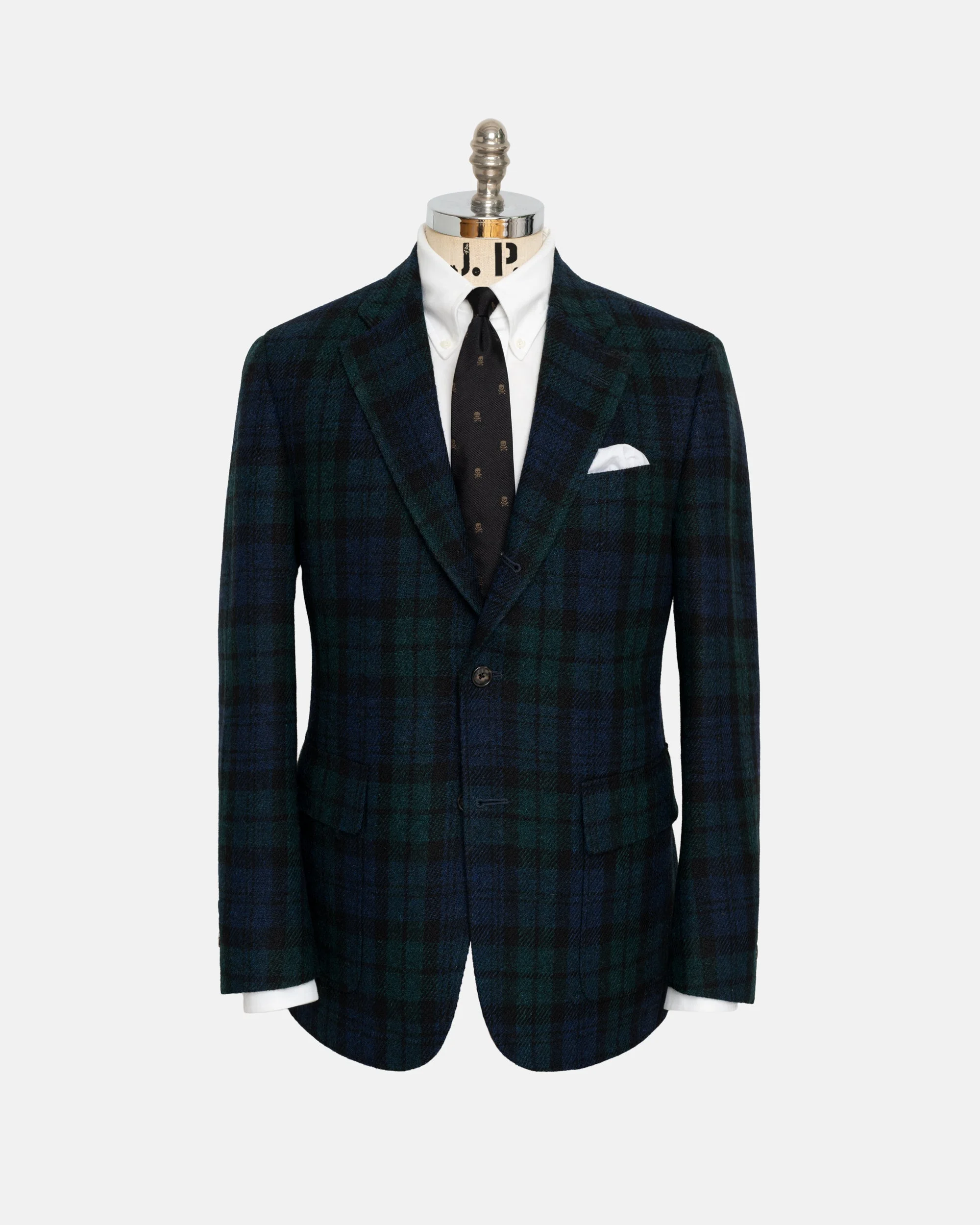 MADE-IN-CANADA BLACKWATCH TARTAN HARRIS TWEED SPORT COAT - 1