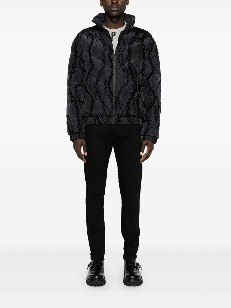 VERSACE JEANS COUTURE flocked-print quilted puffer jacket outlook