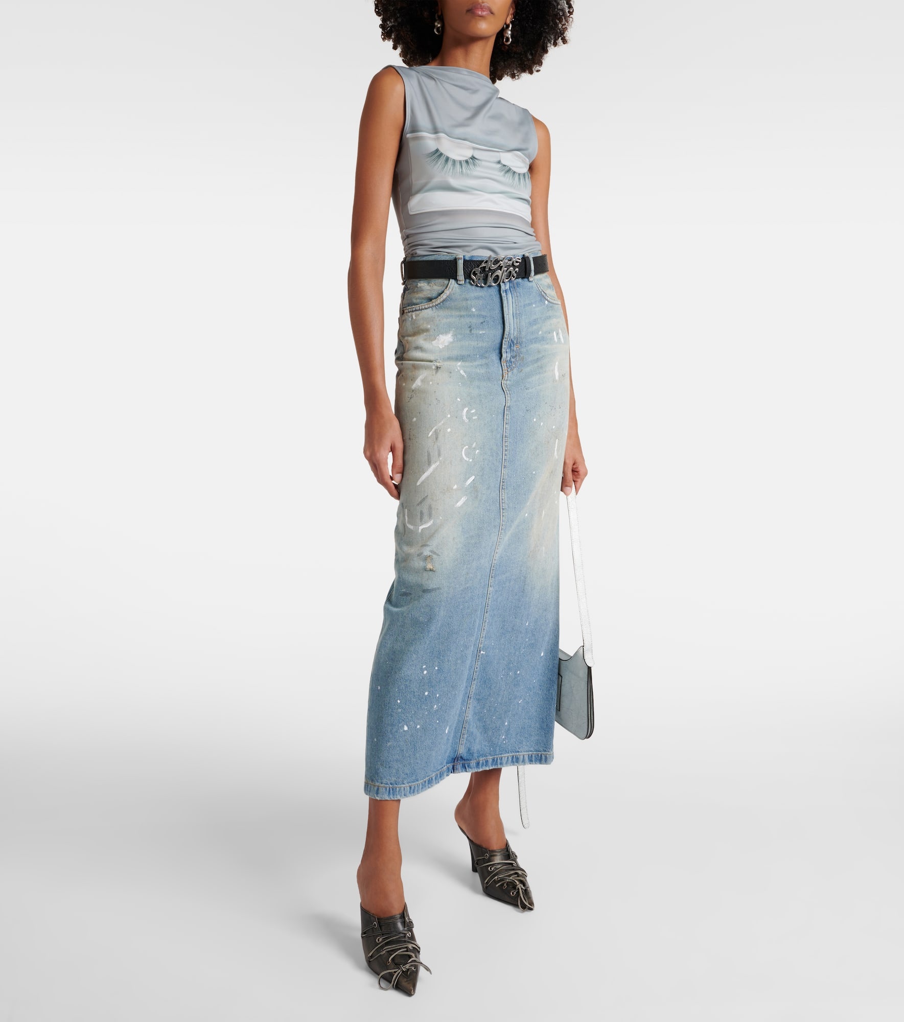 Denim maxi skirt - 2