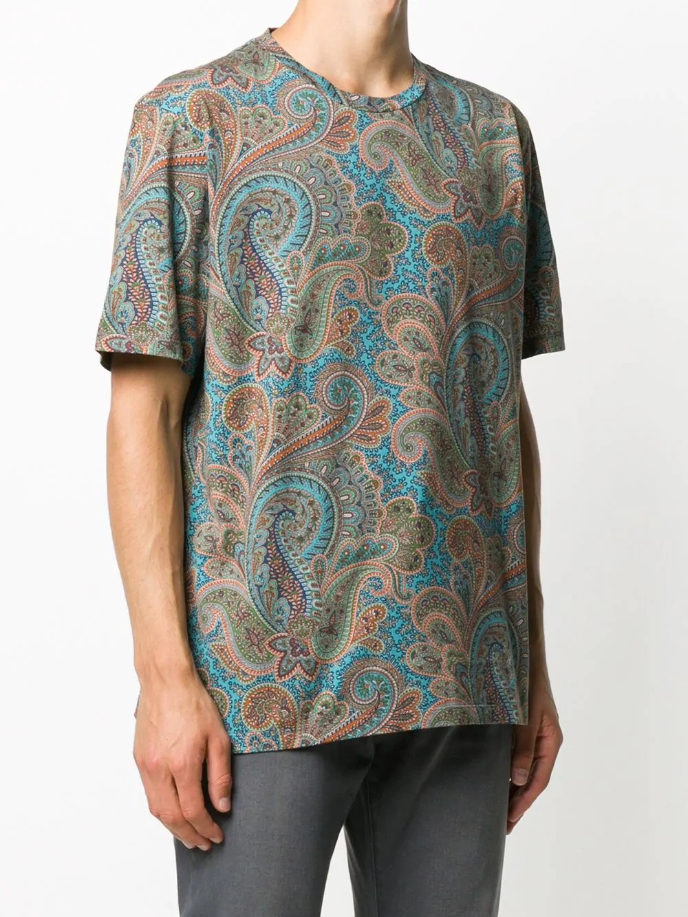 paisley print T-shirt - 3