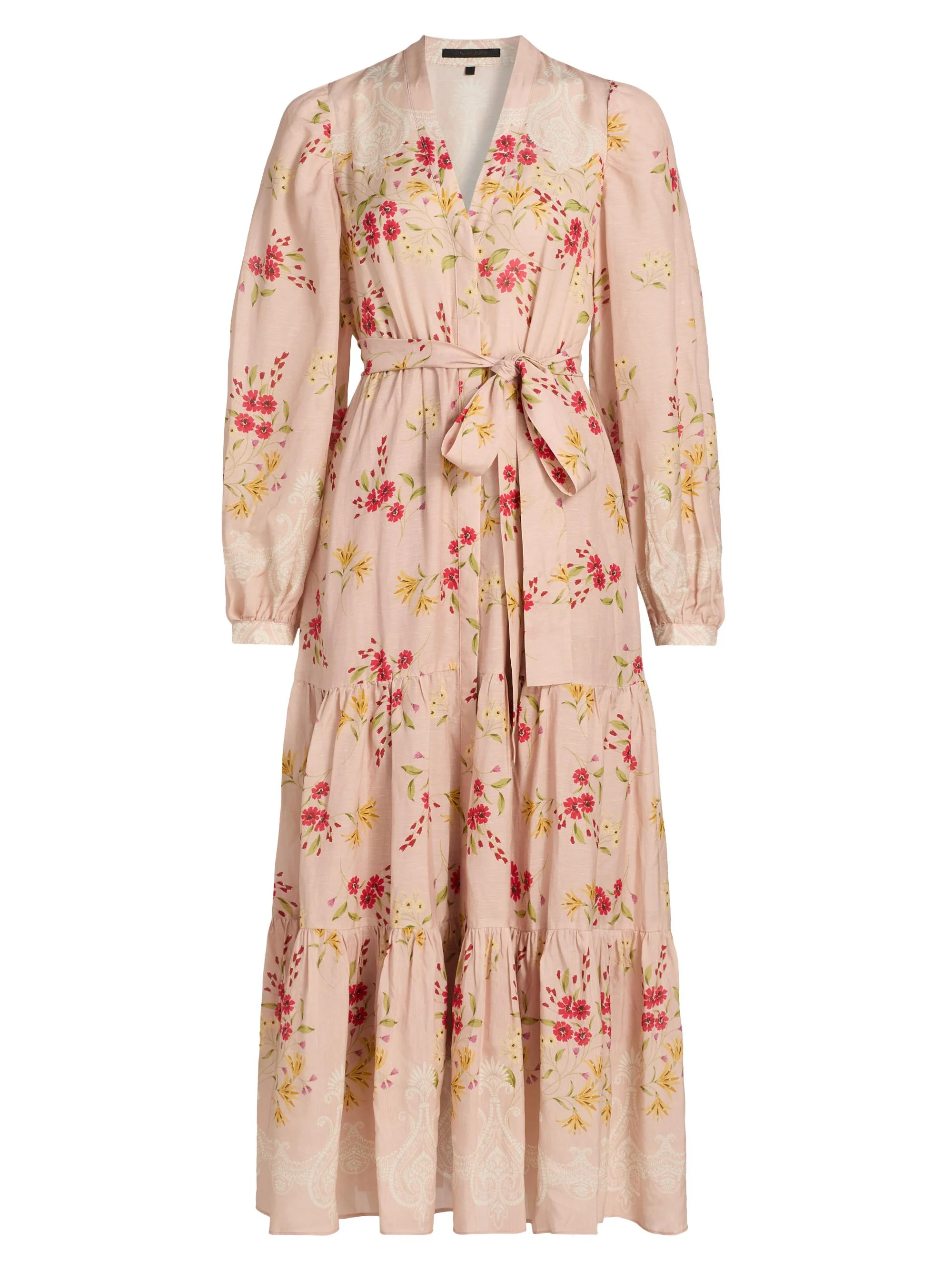 Women's Noora Floral Tiered Midi-Dress - Shell Multi - 1