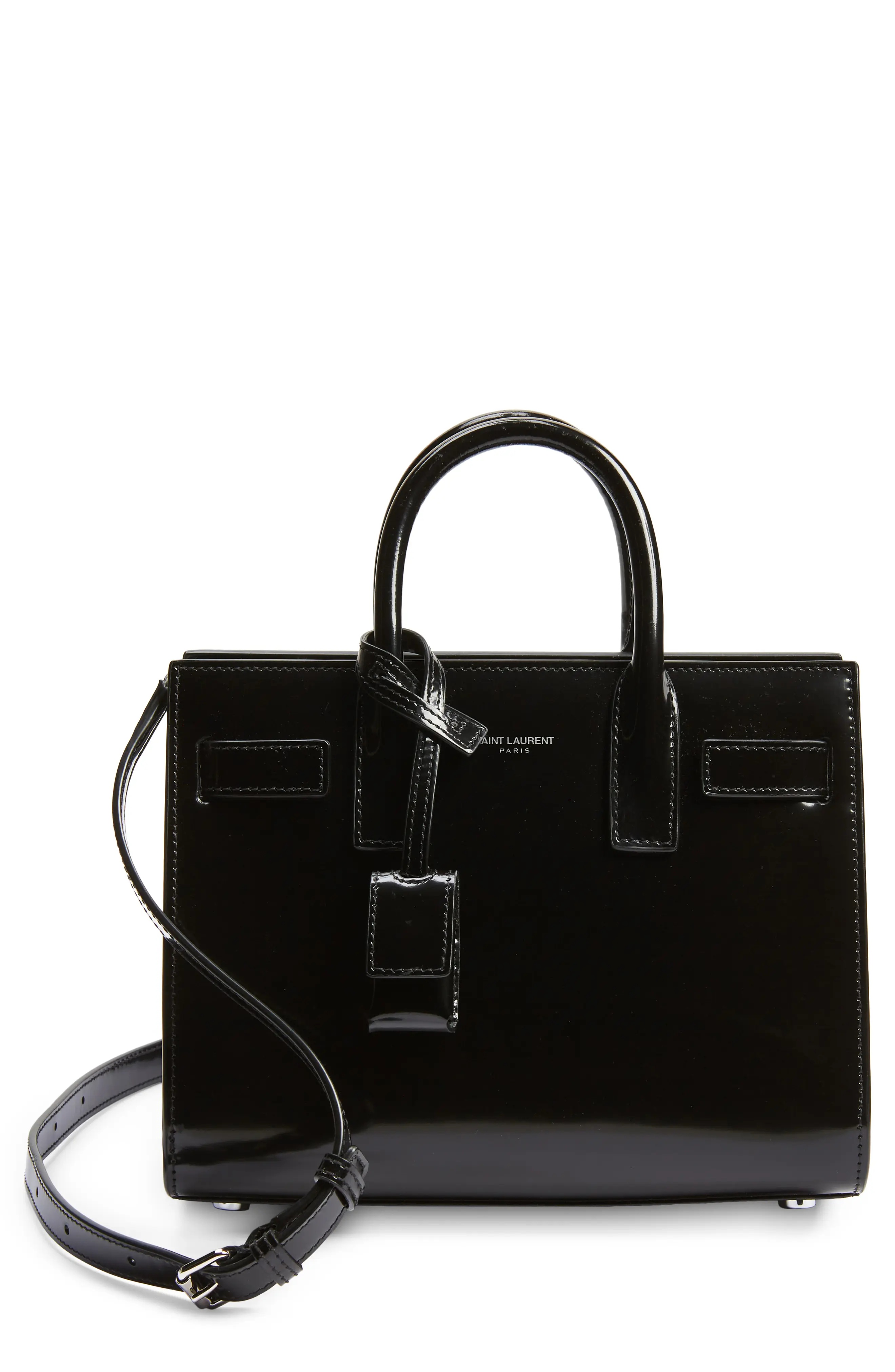 Nano Sac de Jour Patent Leather Top Handle Bag - 1