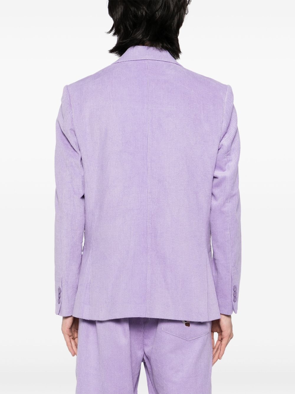 patchwork face corduroy blazer - 4