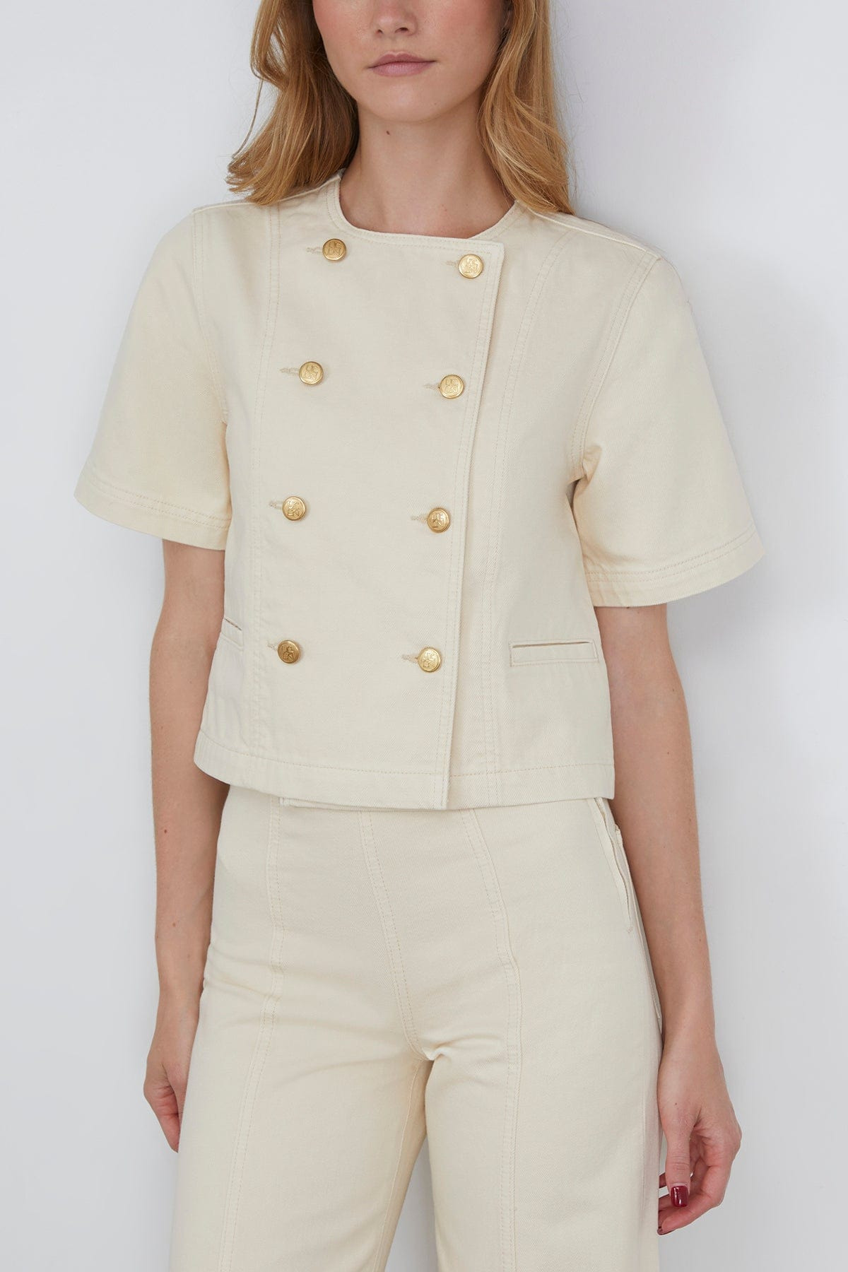 The Serge Short Sleeve Jacket in Birch - 3