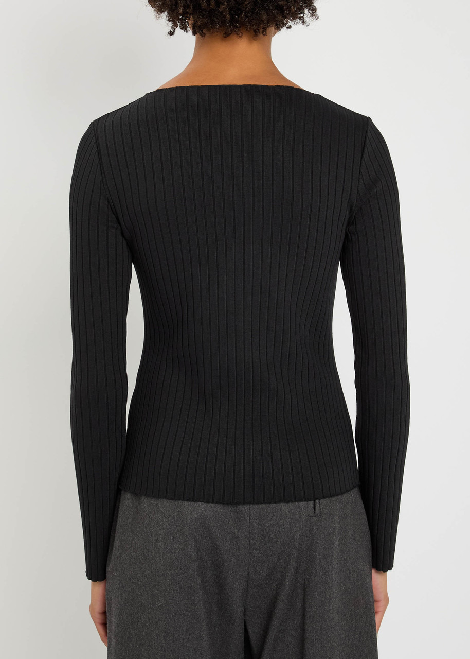 Vince Ribbed Stretch-knit top - 3