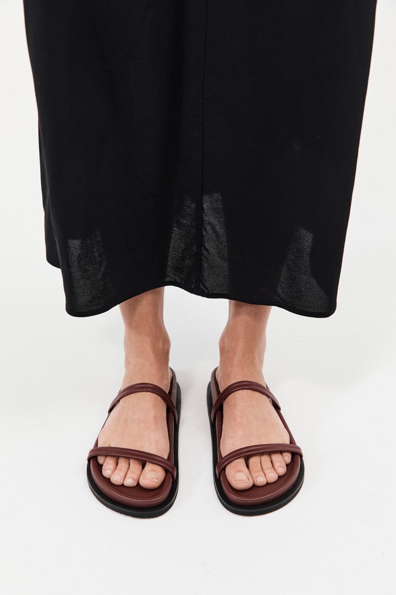 Fine Double Strap Slide - Plum - 2