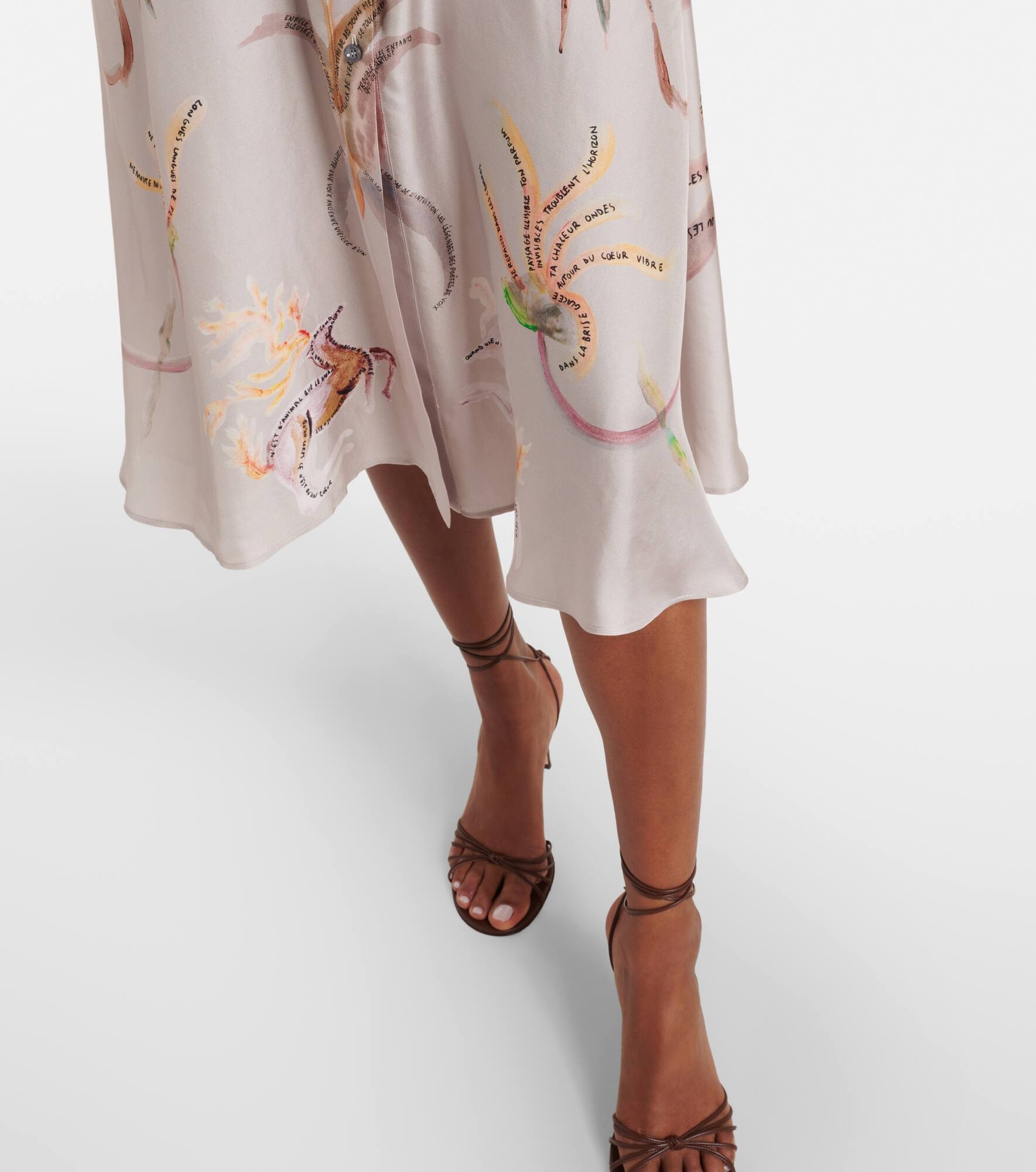 Kiera printed silk shirt dress - 5
