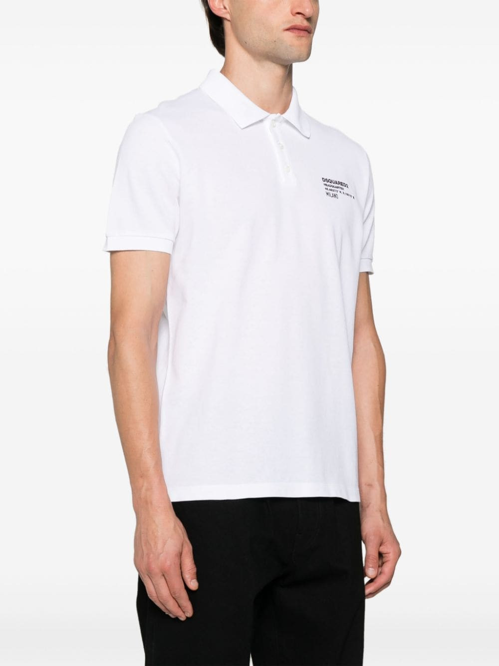 Dsquared2 Men Logo Cotton Polo Shirt - 3