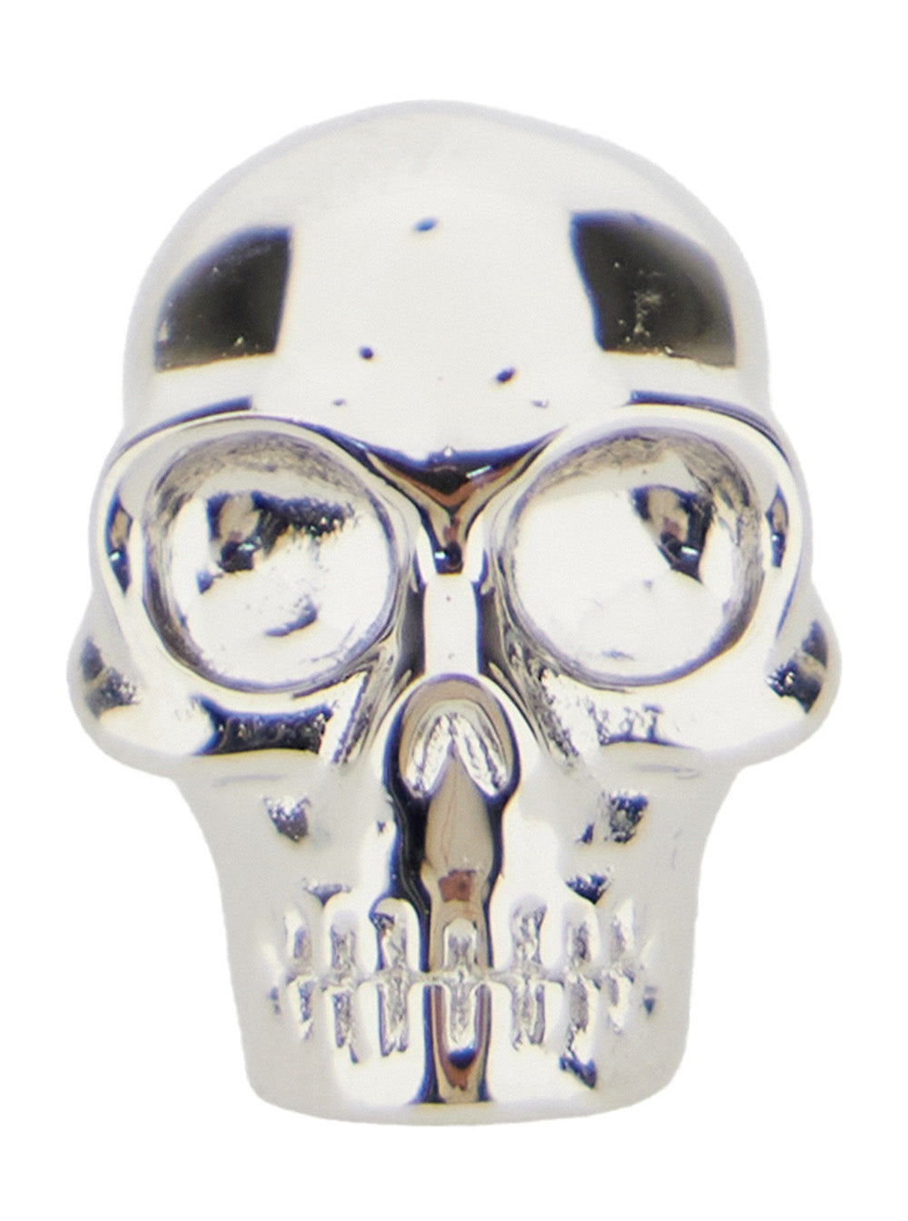 Alexander Mcqueen Men Silver Colored Earring With Skull In Polished Brass Man - 1