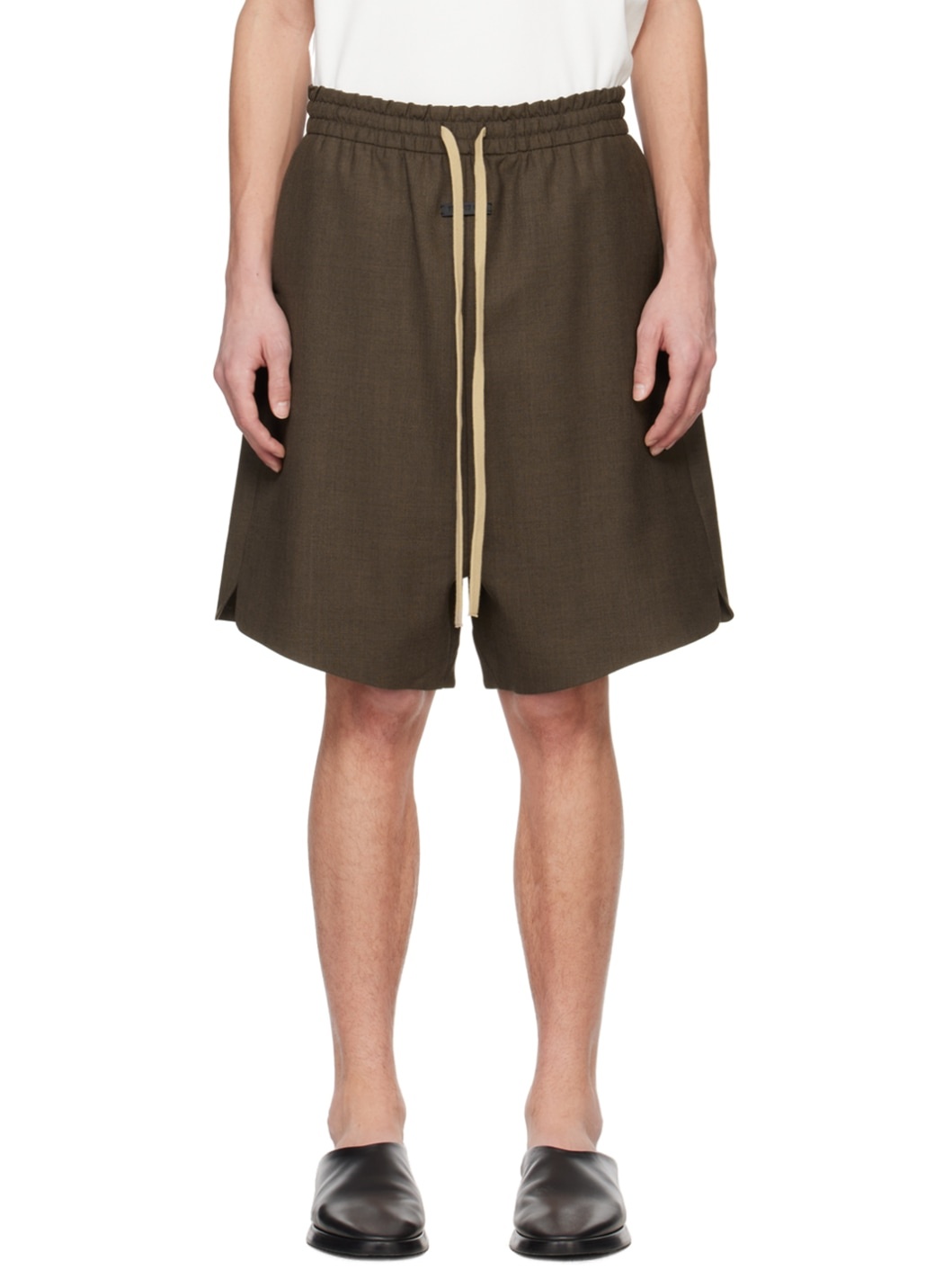 Brown Relaxed Shorts - 1