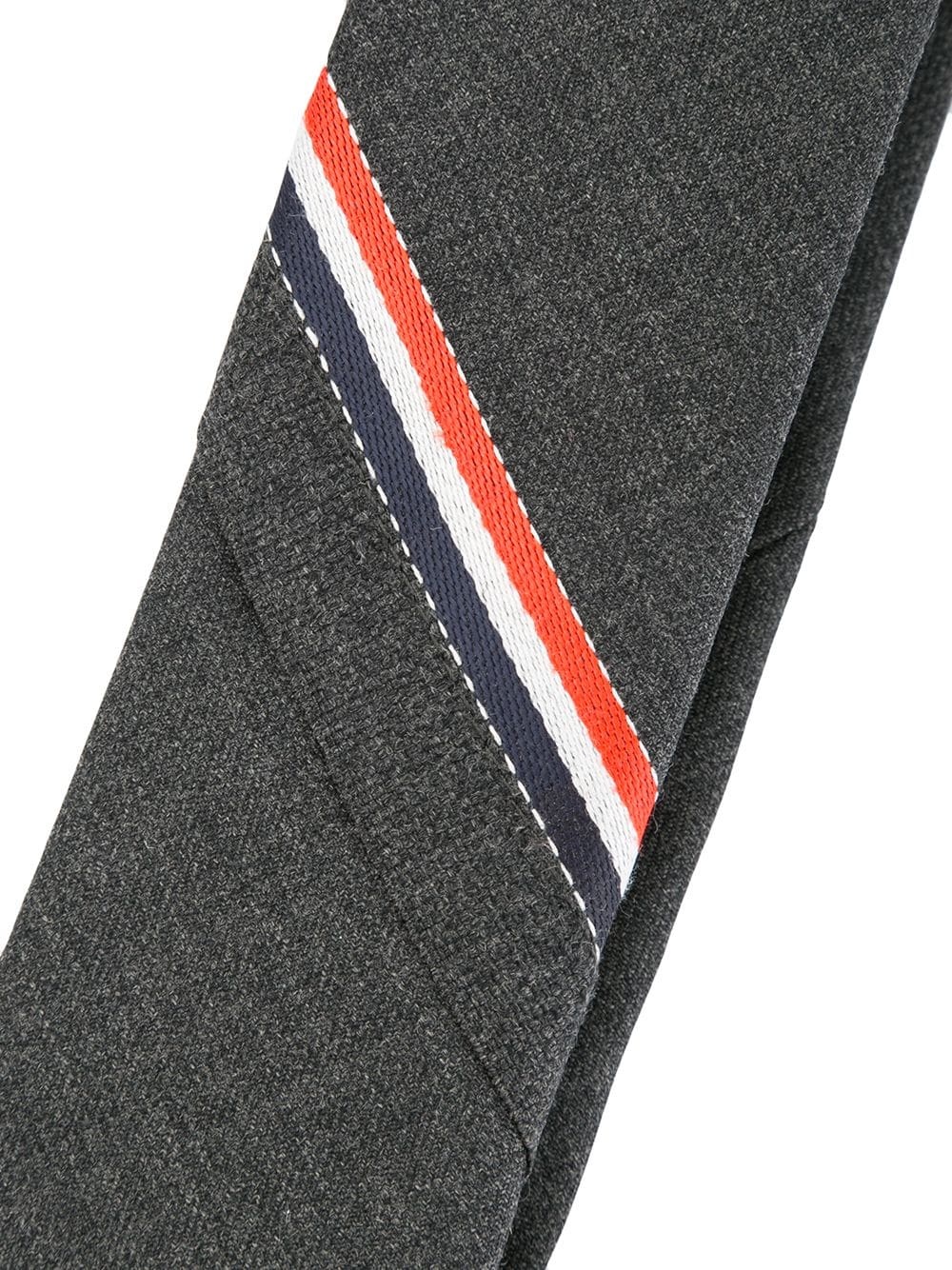 Classic Necktie With Seamed In Red, White And Blue Selvedge (26cm) In Super 120’s Twill - 2