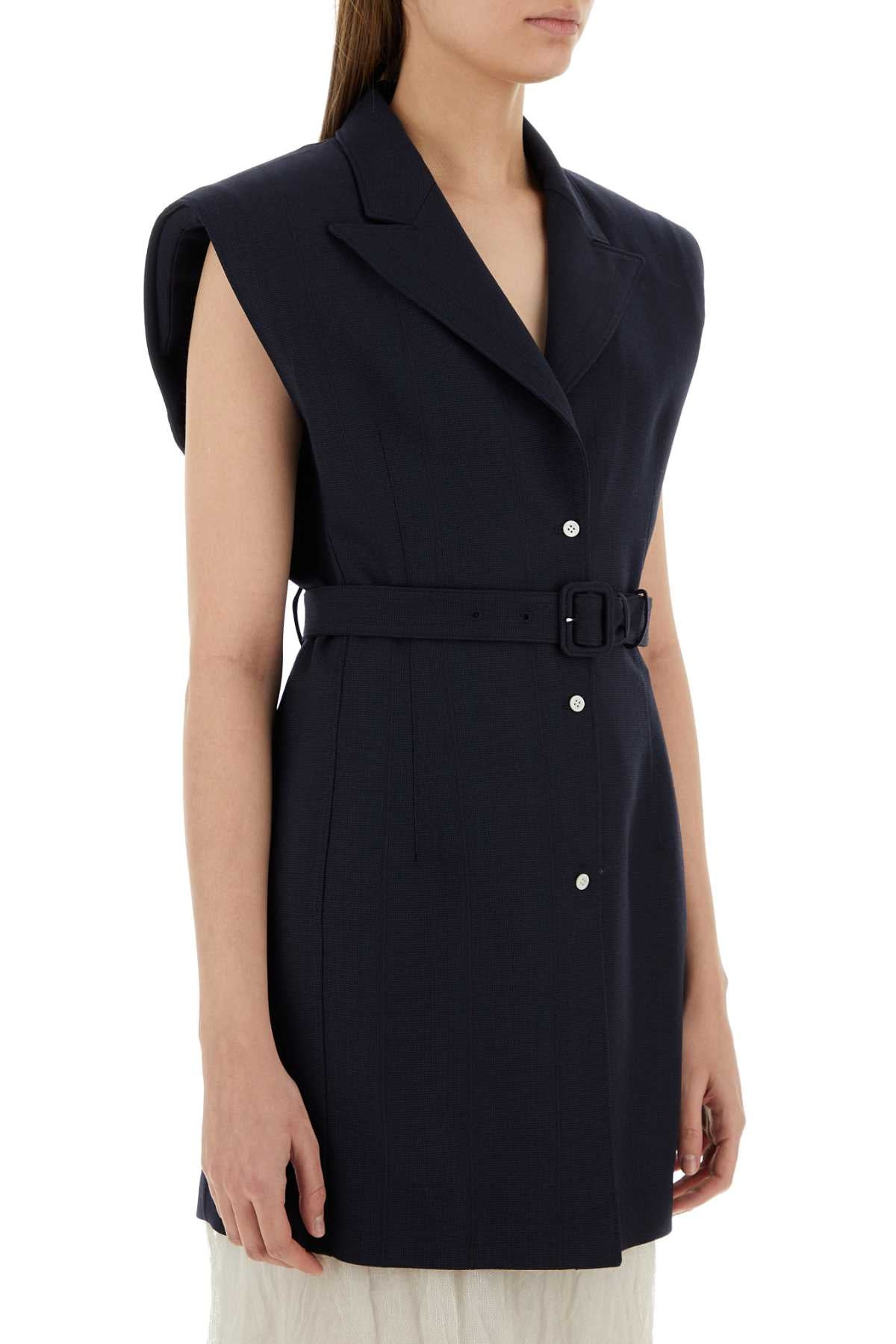 Prada Women Navy Blue Wool Vest - 3