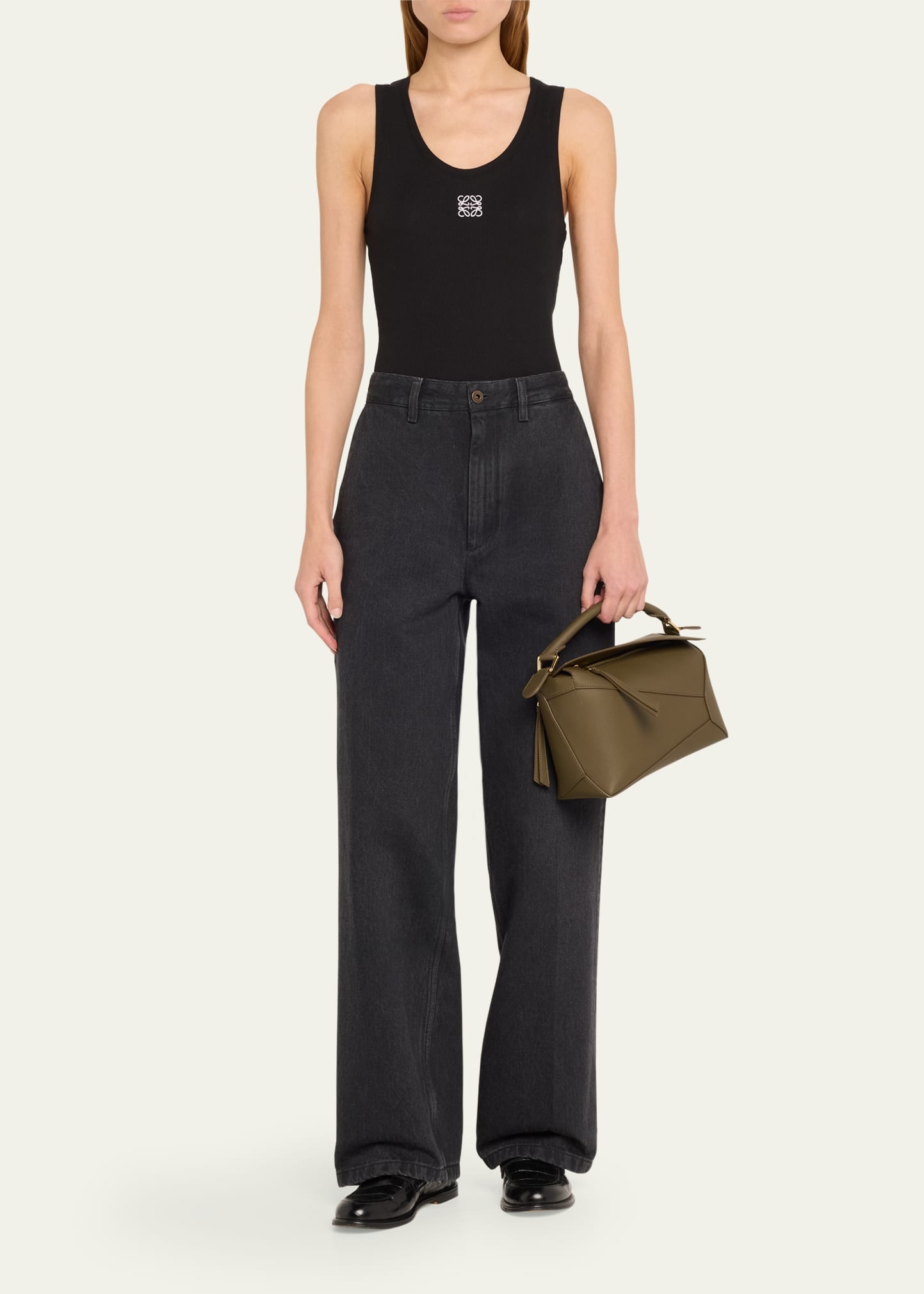 Puzzle Edge Small Top-Handle Bag in Leather - 5