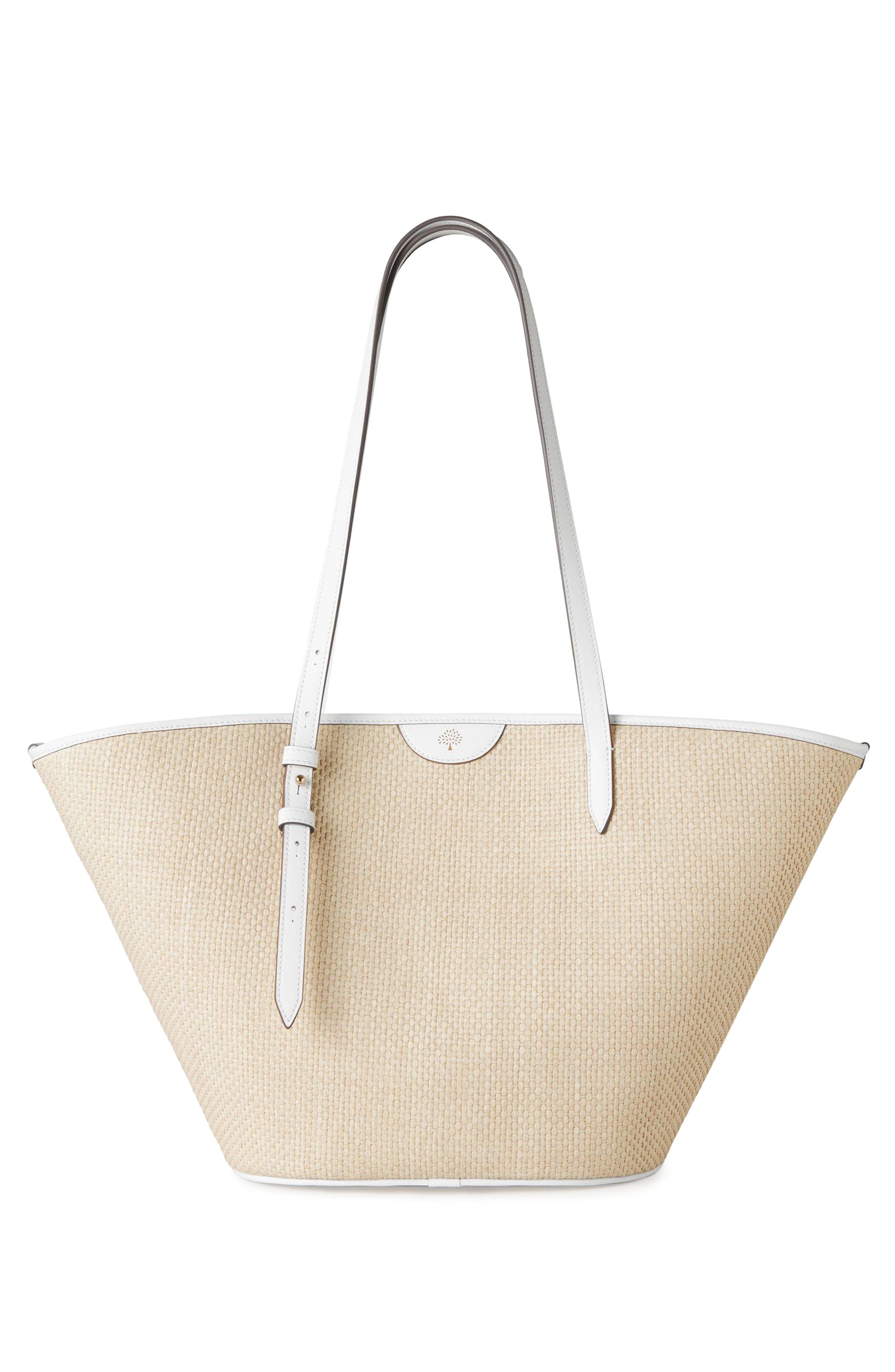 Mulberry Raffia Basket Tote in White at Nordstrom - 3